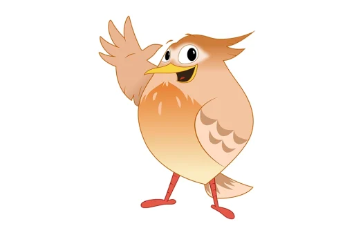 Náš maskot Skřivánek vám pomůže s překlady, tlumočením i jazykovou výukou.